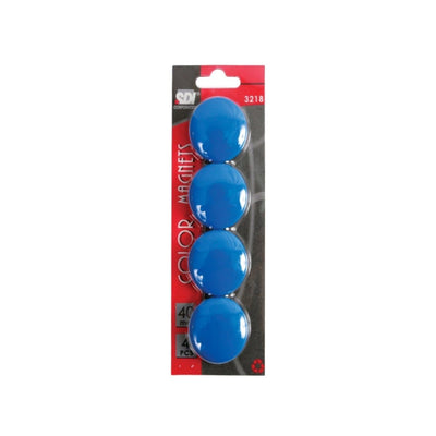 SDI Color Magnets, 40mm, 4/pack, available in Black, Blue, Orange, Red or White