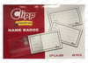 Clipp Plastic Name Badges with Clip and Pin, 48/box