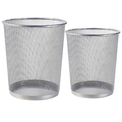 Deluxe Metal Mesh Waste Bin, Silver