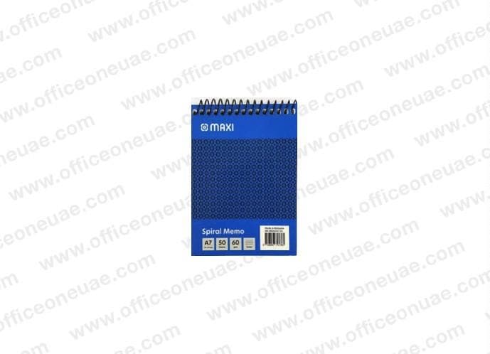 Maxi Spiral Pad A7, top spiral, line ruled, 60gsm, 50sheets/pad