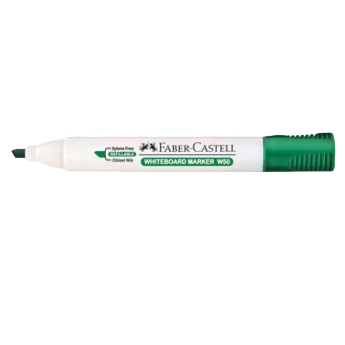 Faber Castell Whiteboard Marker W50, Chisel Tip, Green