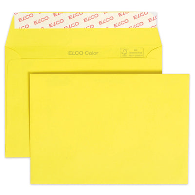 Elco Color Envelope C6, 4.5" x 6.5", 100g,  25/pack, Yellow