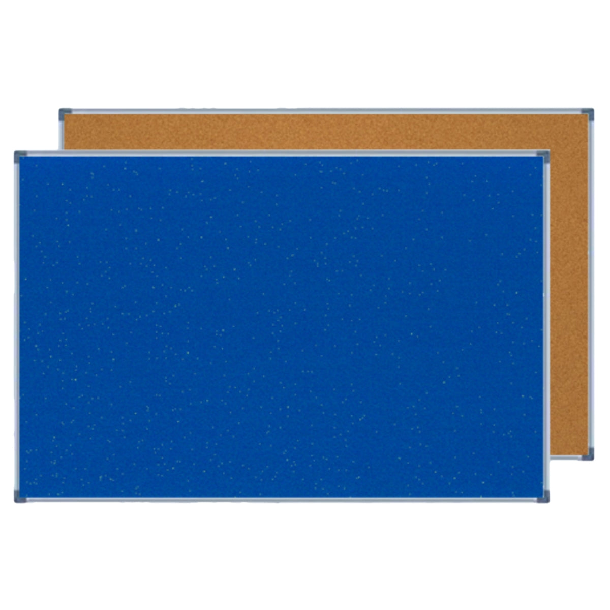 Double Sided Felt/Cork Pin Board, Blue/Cork