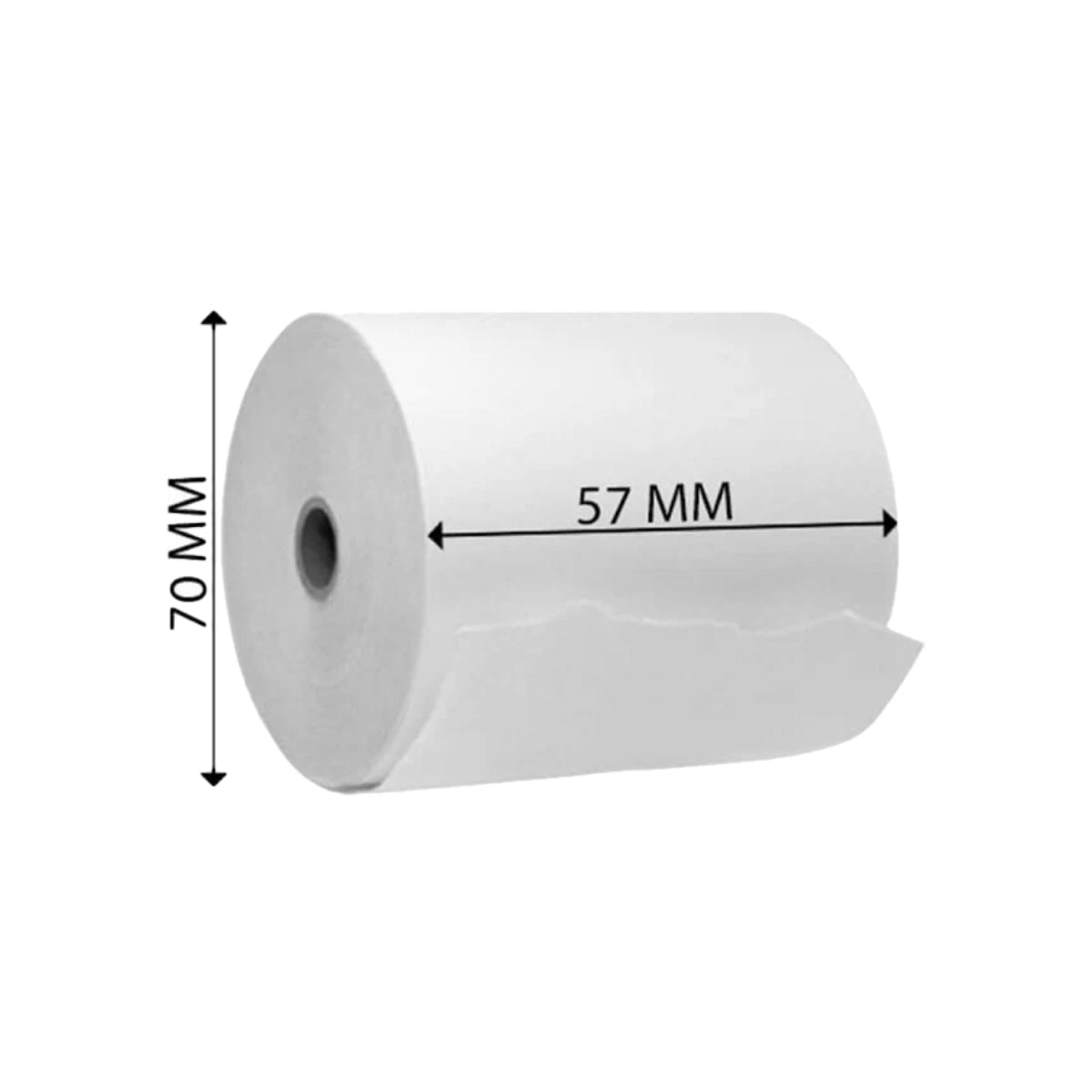FIS Cash Roll 57 x 70 mm x 0.5 inch, White