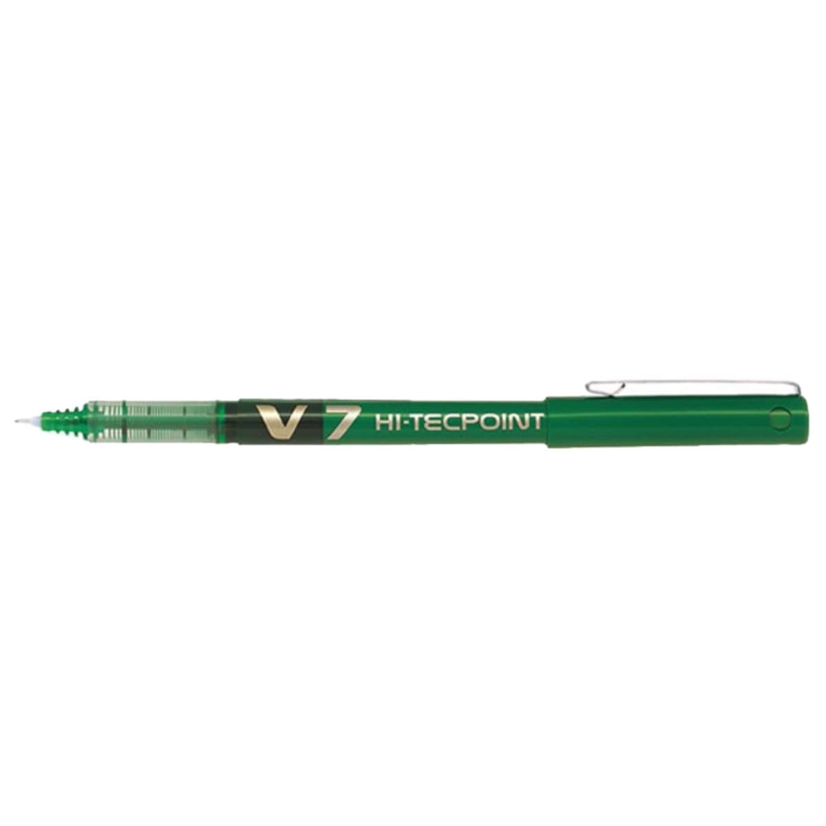 Pilot V7 Hi-Tecpoint BX-V7 Roller Ball Pen, 0.7mm, Green