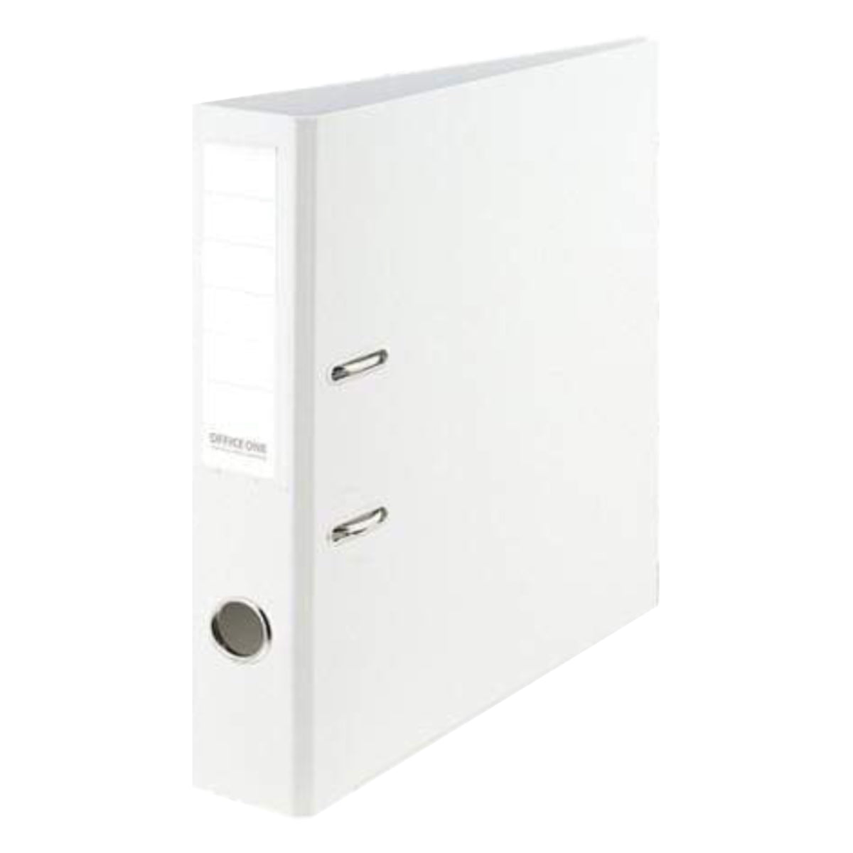 Office One PVC Colored Box File, F/S Broad, White