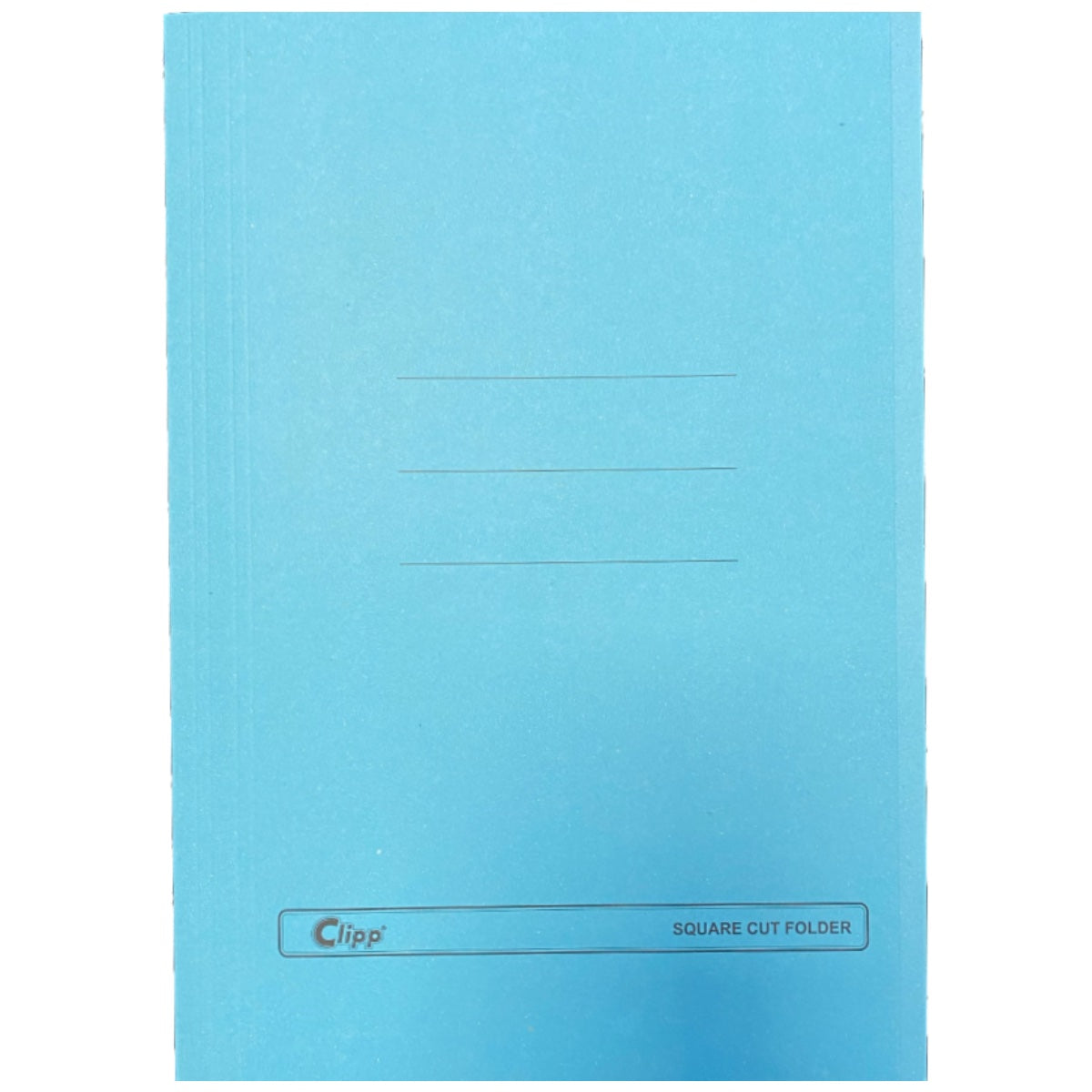 Clipp Square Cut Folder FS, 10/pack, Blue