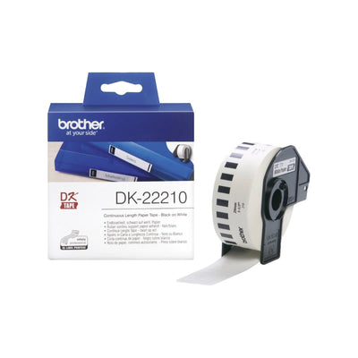 Brother DK-22210 Continuous Labels, 29 mm x 30.48 m, White
