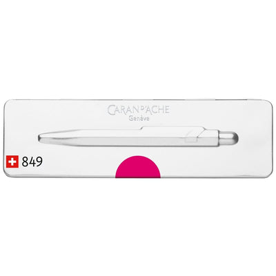 CARAN d'ACHE 849 Ballpoint Pen with Box, 0.25mm, Fluo Pink