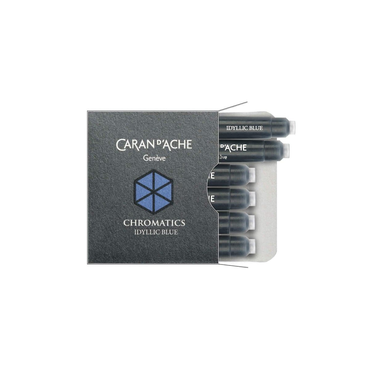 CARAN d'ACHE Ink Cartridges CHROMATICS, 6/pack, Idyllic Blue