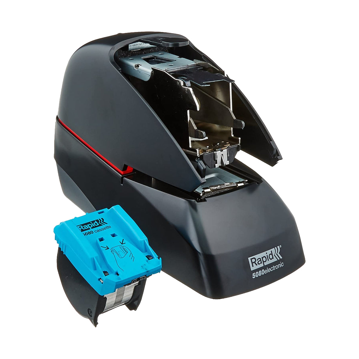 Rapid 5080 Electric Stapler, 80 Sheets Capacity, Black
