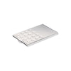 Durable Business Card Holder Chrome, Metallic Silver