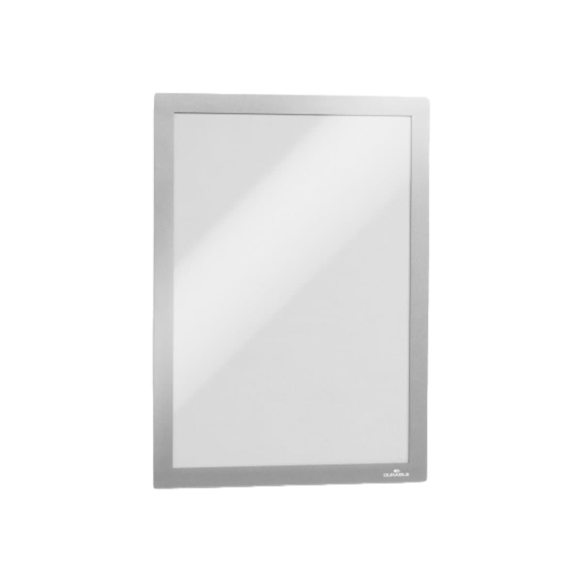 Durable DURAFRAME, Self-Adhesive Magnetic Frame A4, 2/pack, Metallic Silver