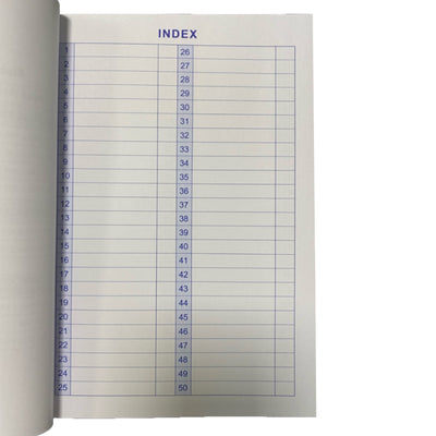 FIS Duplicate Book A5, line ruled, numbered with index, 100 sets