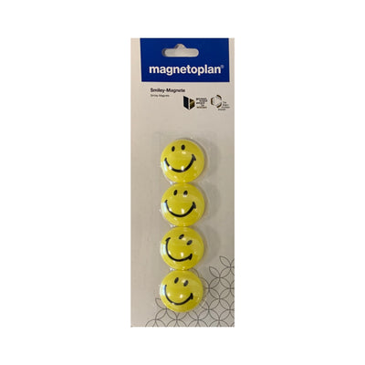 Magnetoplan Magnetic Smileys, different Sizes, Yellow