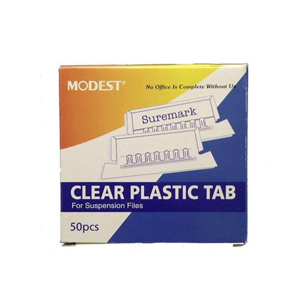 Modest Clear Plastic Tab for Suspensions Files, 50/pack