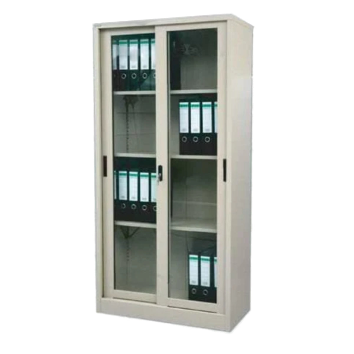 Rexel Filing Cupboard, 185x90.1x44.5 cm, Sliding Glass Door, Beige