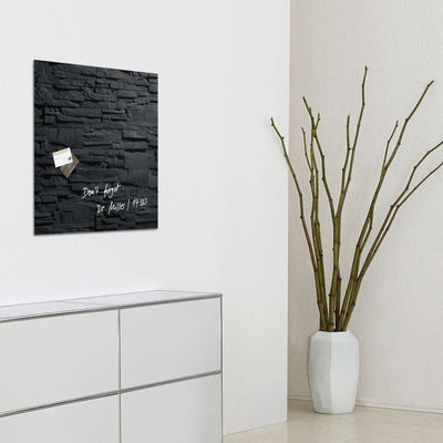 Sigel Magnetic Glass Board ARTVERUM,  48x48cm, Black Slate Design