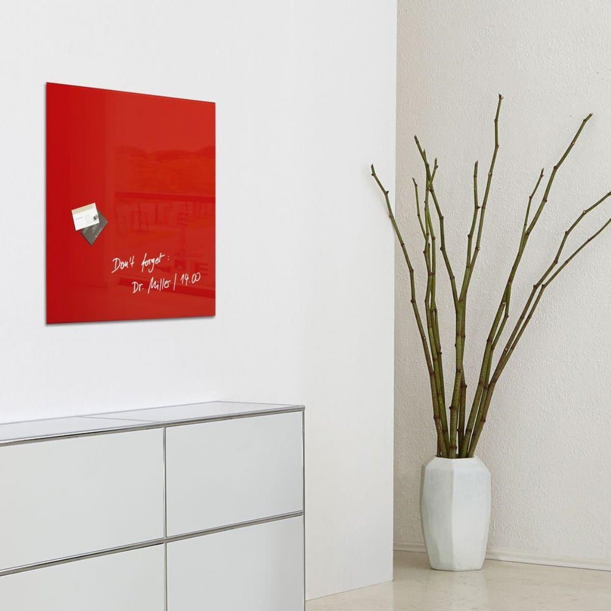 Sigel Magnetic Glass Board ARTVERUM,  48x48cm, Red