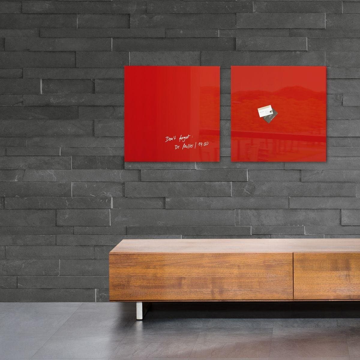 Sigel Magnetic Glass Board ARTVERUM,  48x48cm, Red