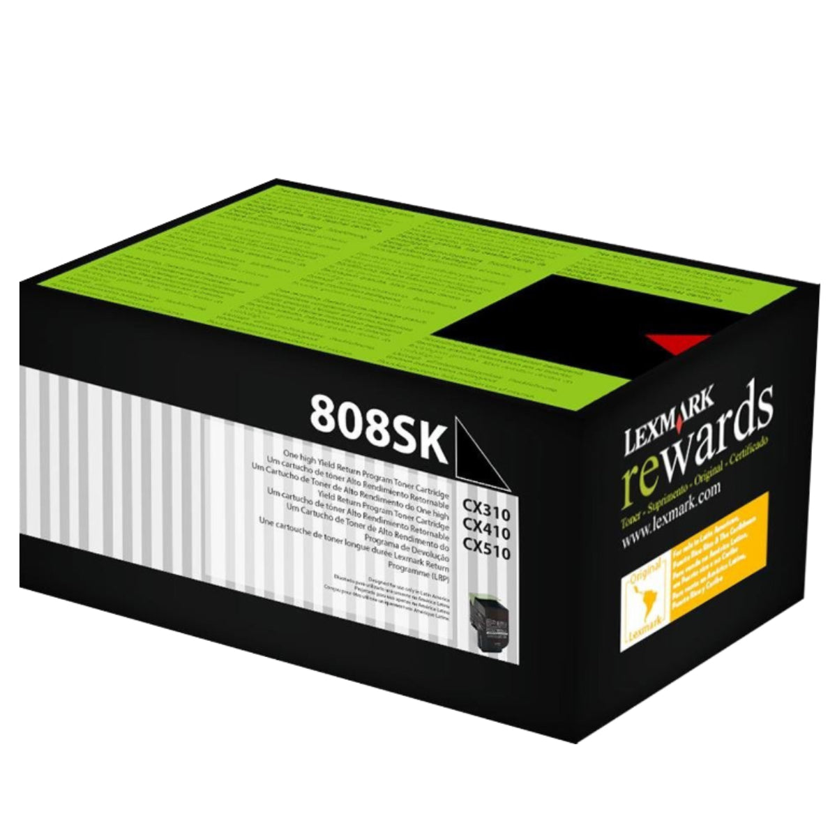 Lexmark 808SK Black Toner Cartridge - 80C8SK0