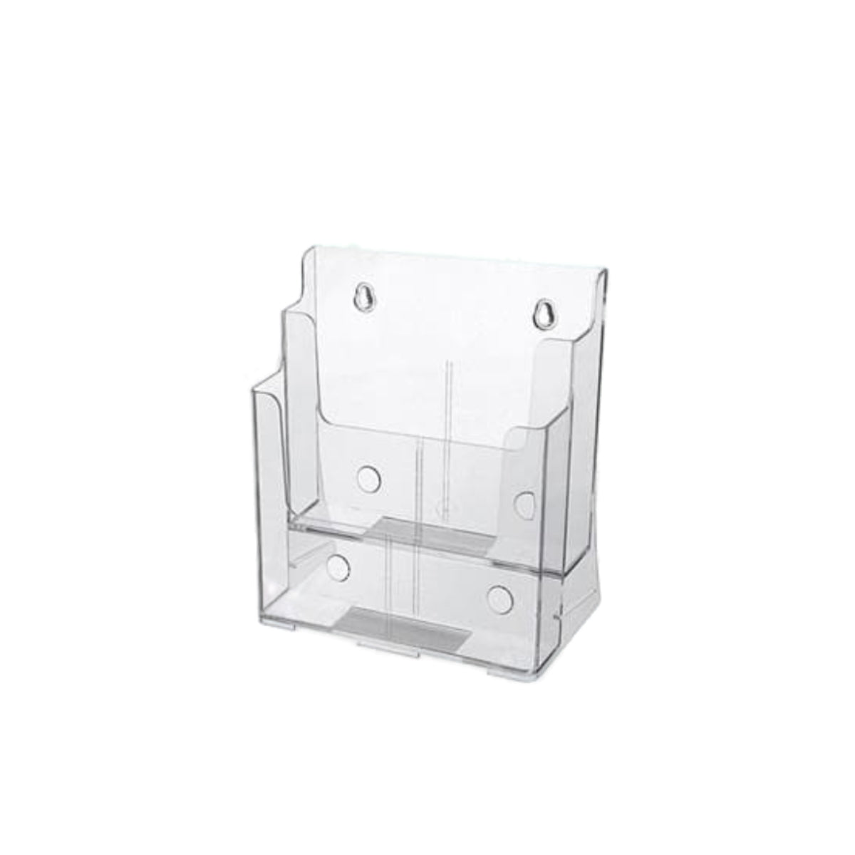 Acrylic Brochure Holder Table/Wall Mount, 2 Tier, A5 149 x 210 mm