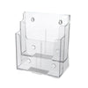 Acrylic Brochure Holder Table/Wall Mount, 2 Tier, A4 210 x 297 mm