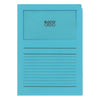 Elco Ordo Classico, L Paper Folder with Window, 5/pack, Blue