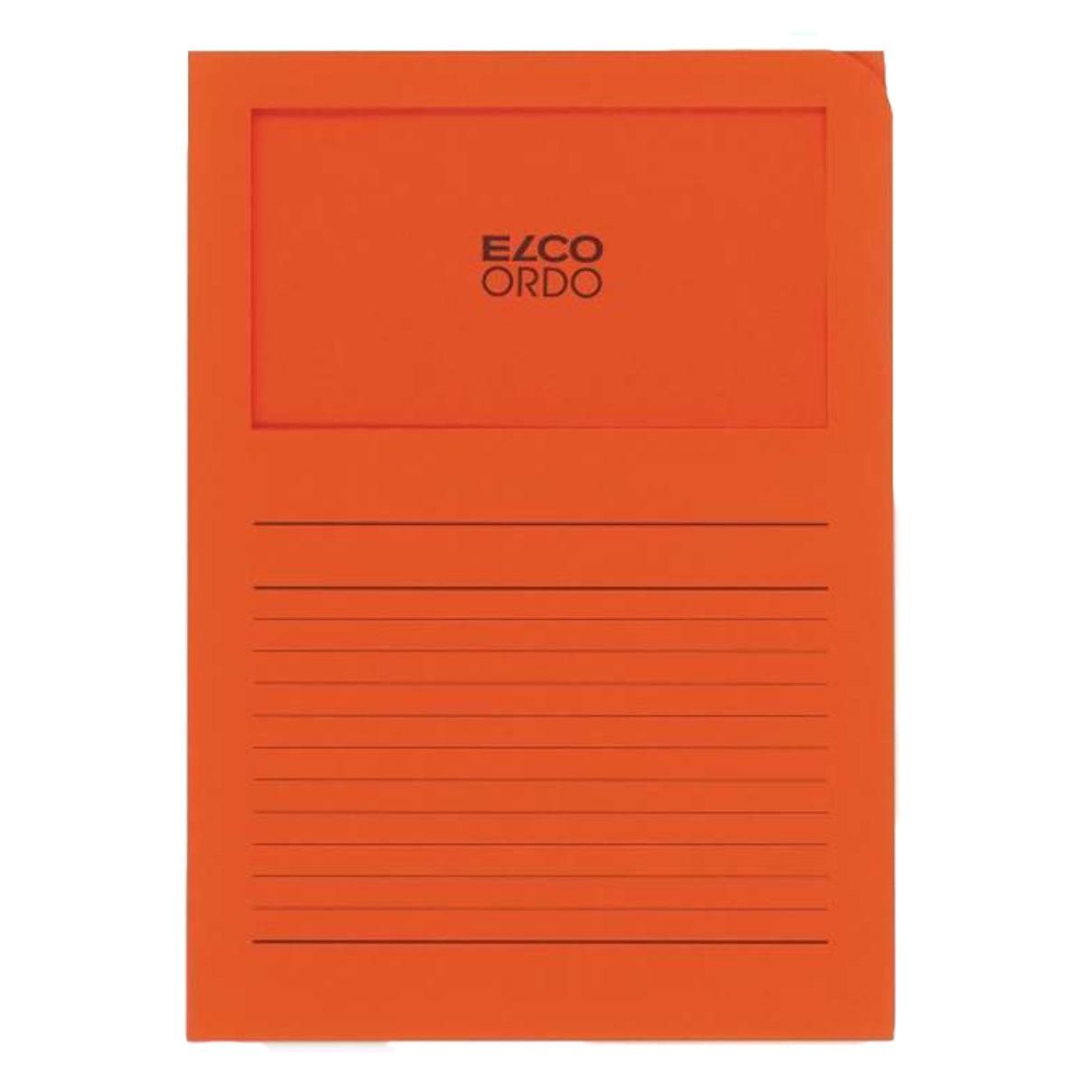 Elco Ordo Classico, L Paper Folder with Window, 5/pack, Orange
