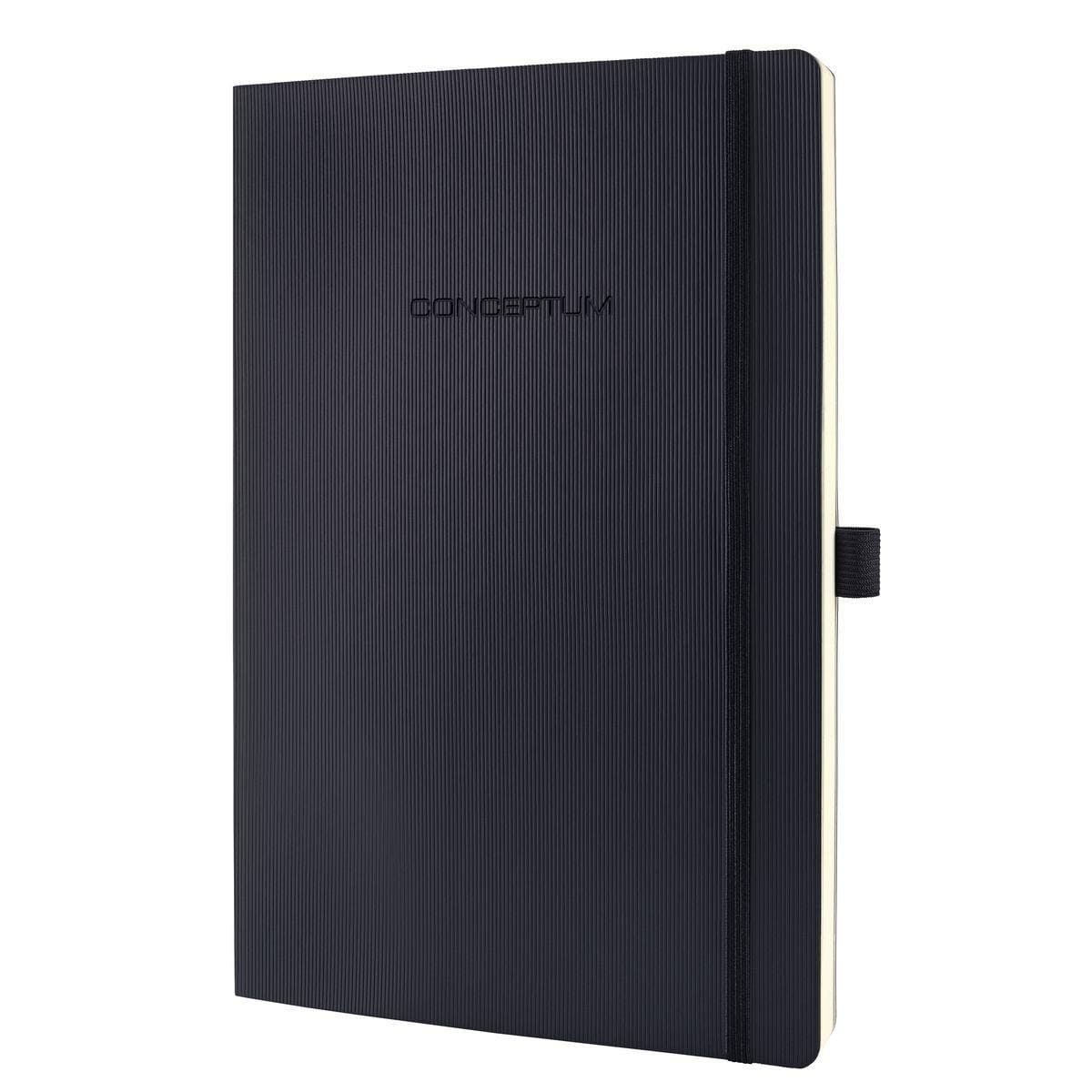 Sigel Notebook CONCEPTUM A4, Softcover, Lined, Black