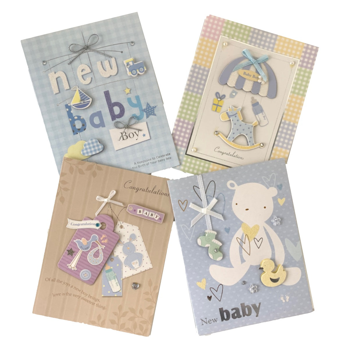 Medium New Baby Congratulations Card with Envelope 105 x 140 mm, Assorted Designs, per piece