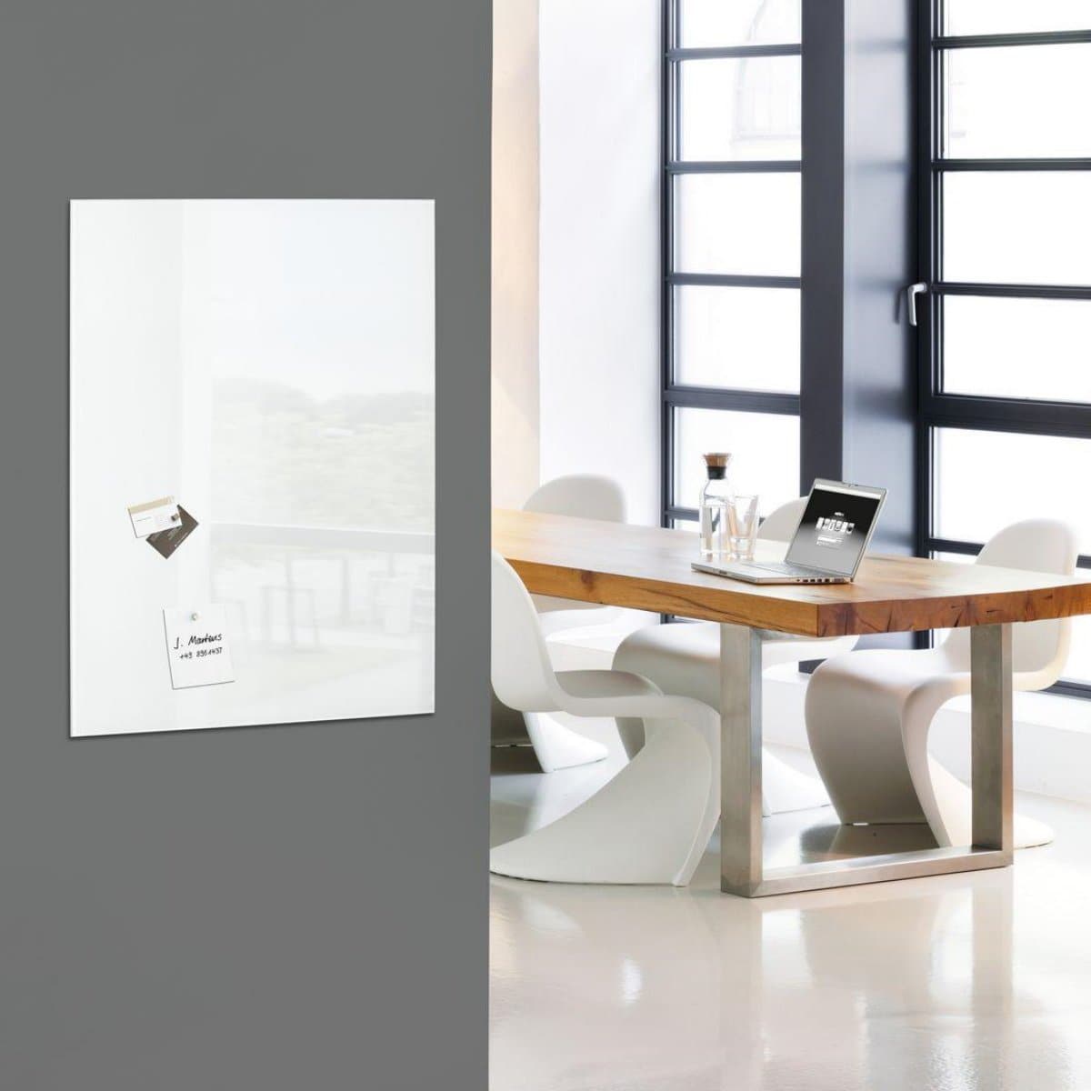 Sigel artverum® Glas-Magnetboard, 48 x 48 x 1,5 cm Design: Spiegel