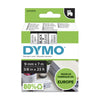 Dymo D1 Label Cassette, 9 mm x 7 m, Black on Clear - 40910