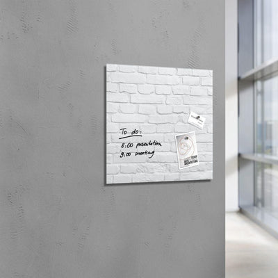 Sigel Magnetic Glass Board ARTVERUM,  48 x 48 cm, White Brick