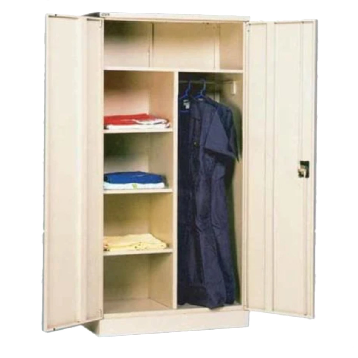Rexel Domestic Cupboard, 183x91.8x48 cm, Swing Door, Beige