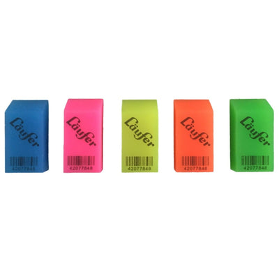 Laufer Translucent Eraser, Multi-purpose, 48x24x11mm, Assorted Colors