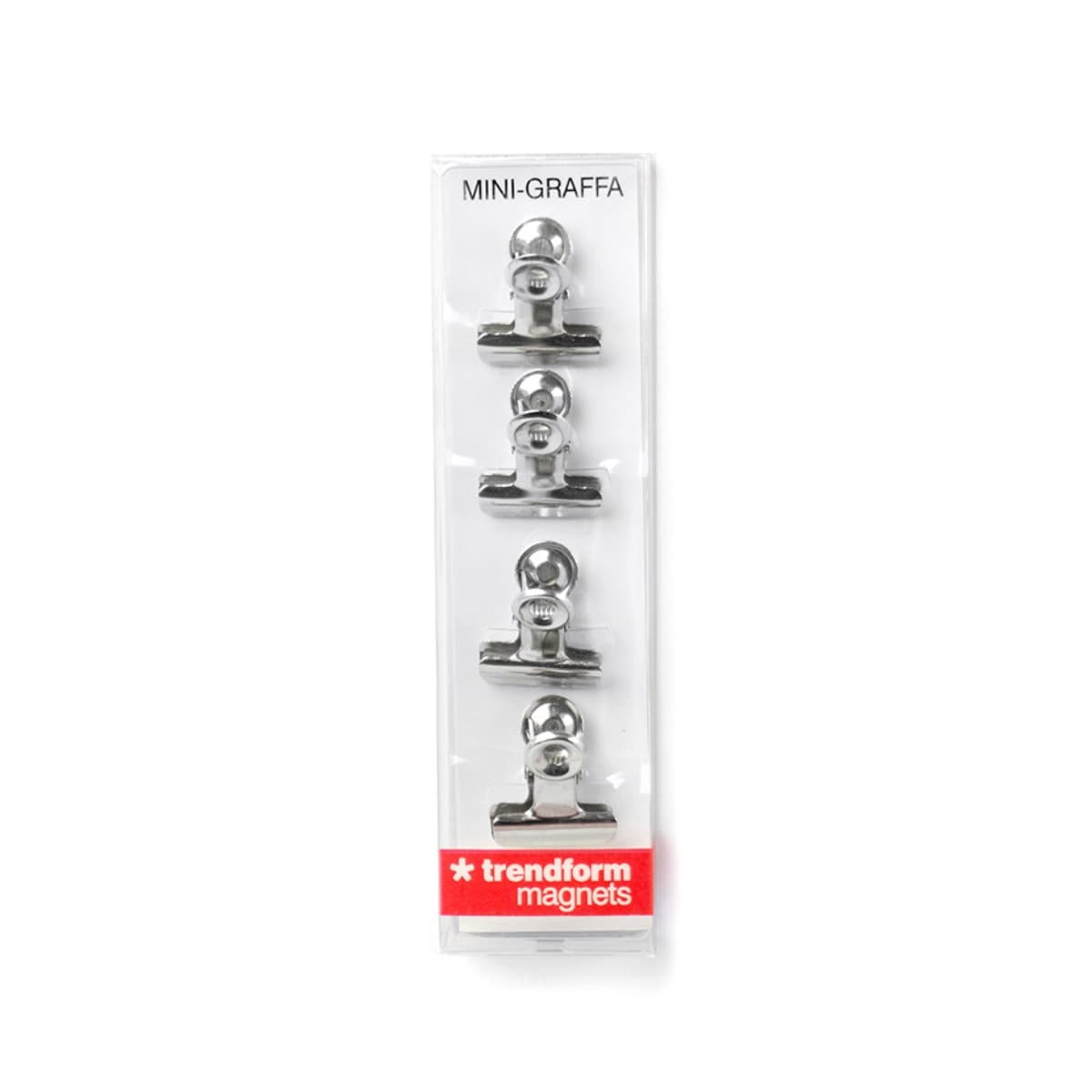 Trendform Magnetic Clip MINI-GRAFFA, 4/pack, Chrome Plated
