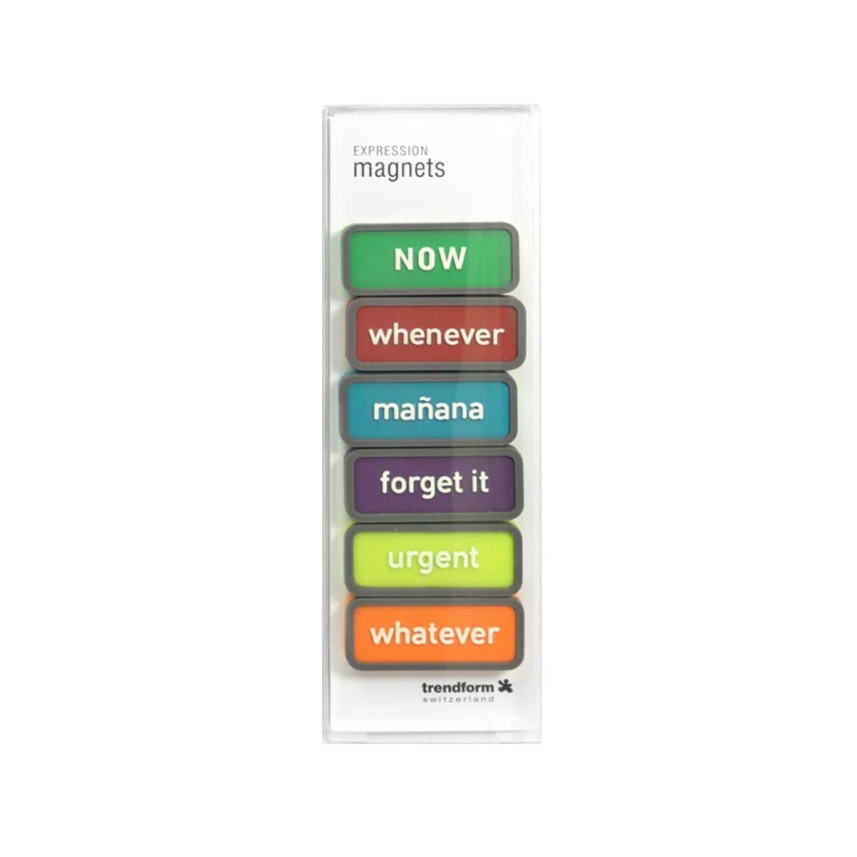 Trendform Magnets TIME PLANNING, Set of 6, Assorted Colors