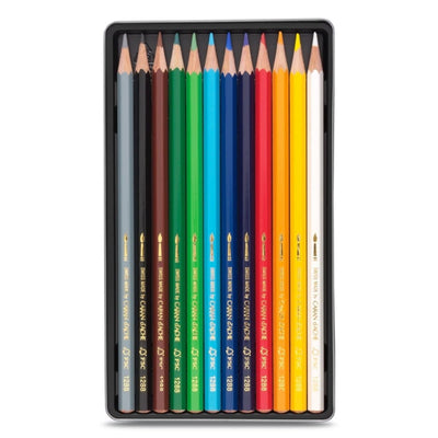 CARAN d'ACHE FANCOLOR Color Pencil, 12/metal case