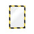 Durable DURAFRAME Security, Self-Adhesive Magnetic Frame A4, 2/pack, Black/Yellow