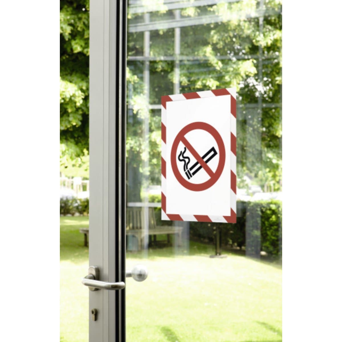 Durable DURAFRAME Security, Self-Adhesive Magnetic Frame A4, 2/pack, Red/White