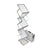 Zigzag Brochure Stand A4, Foldable, Silvery/White