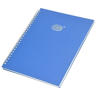 FIS Ruled Manuscript/Register Book with side spiral binding, A4, 2QR - 96 sheets, Blue