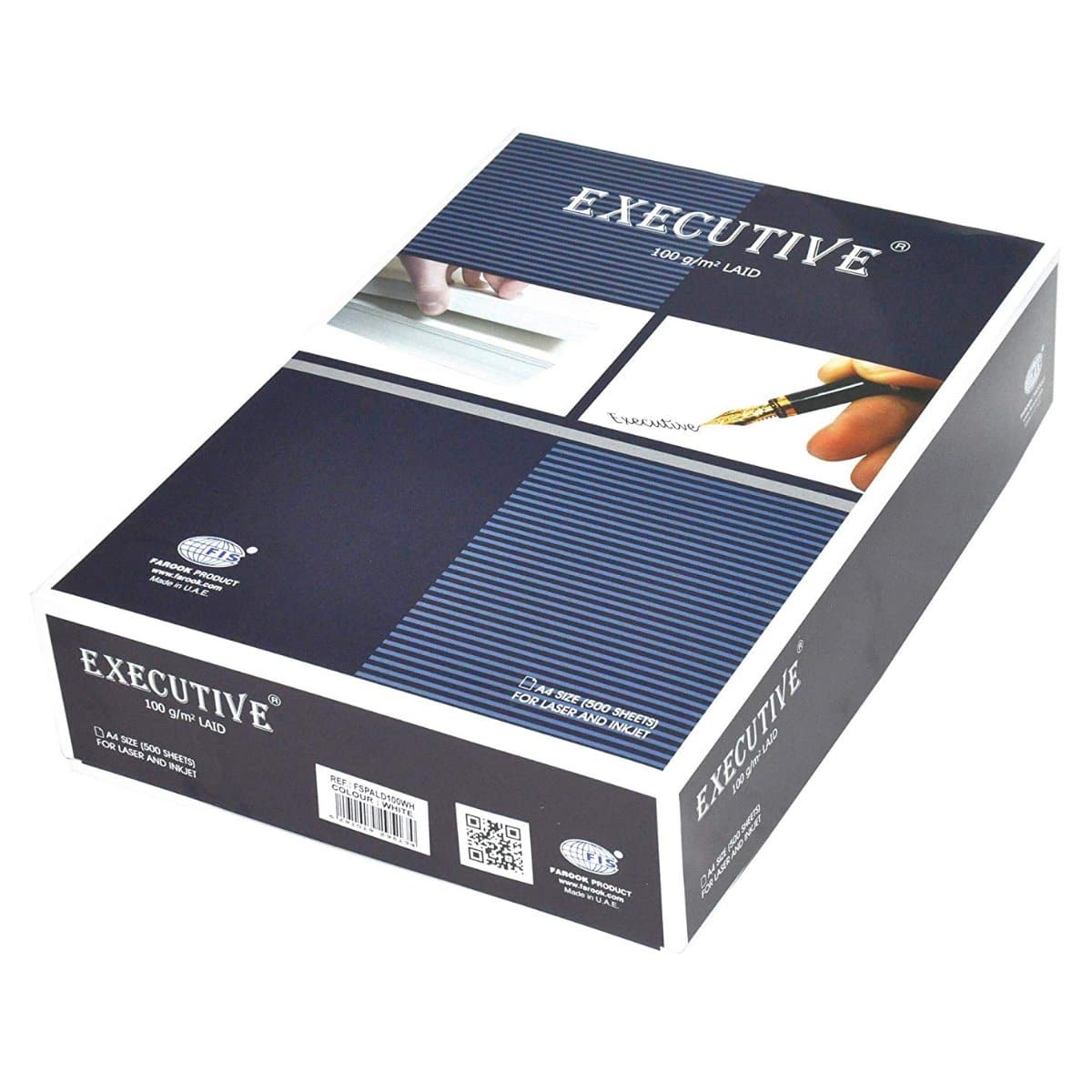 FIS Executive Laid Bond Paper A4, 100gsm, 500sheets/box, White