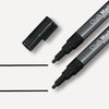 Sigel Chalk Marker, Round Tip 1-2 mm, 2/pack, Black