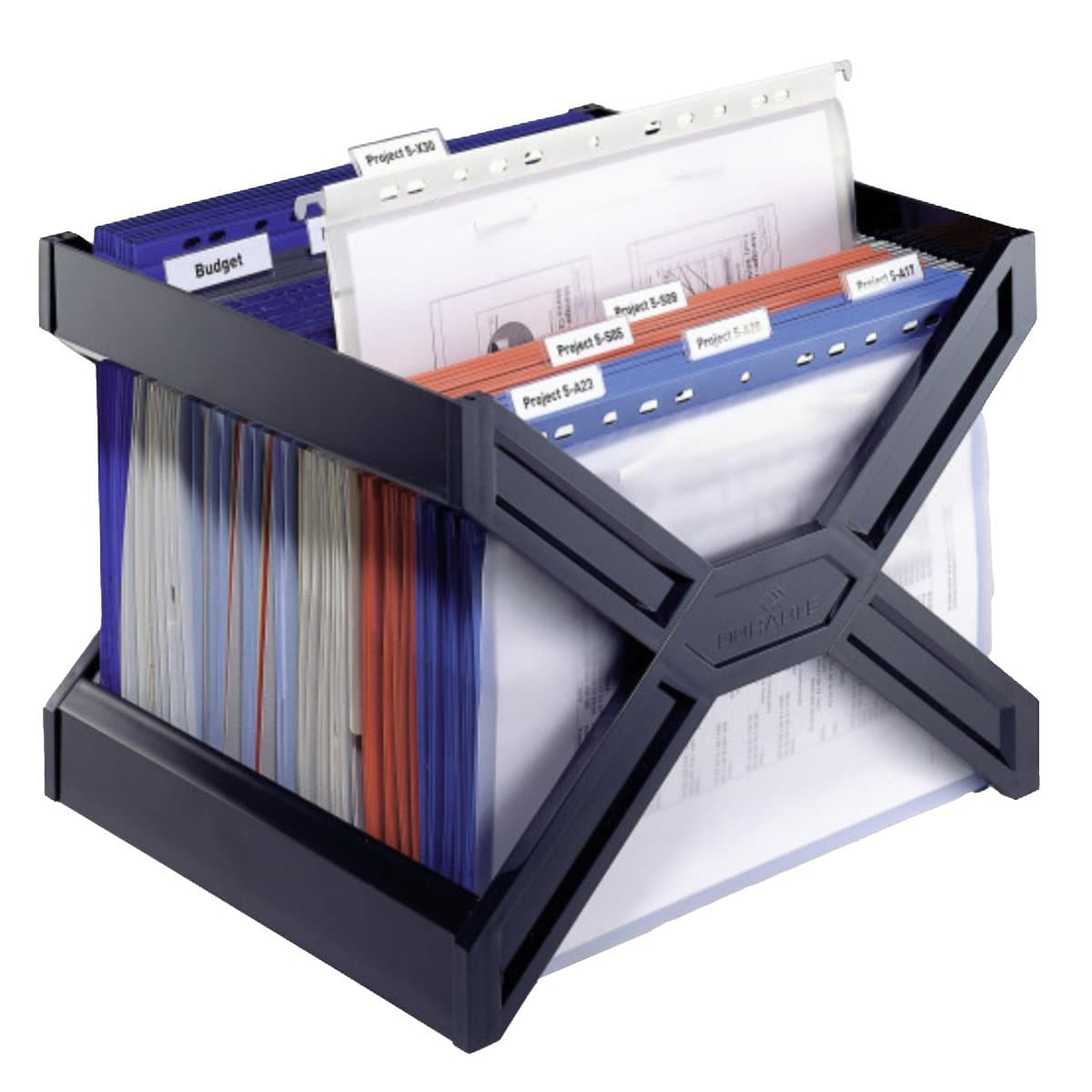 Durable CARRY PLUS, Stackable Rack for A4 Suspension Files, Black