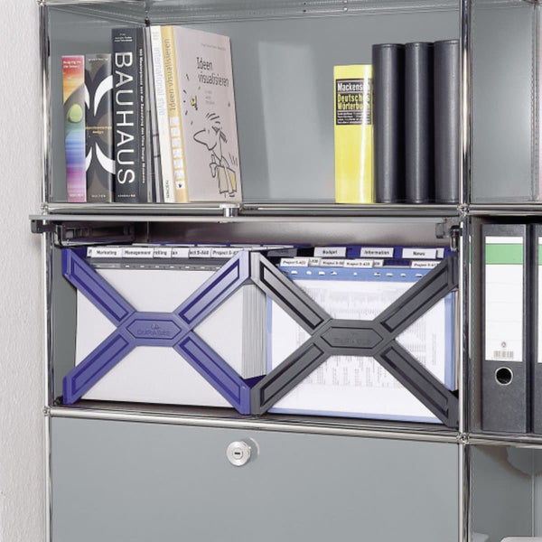 Large Stackable File Rack Durable CARRY PLUS, Stackable Rack for A4 Suspension Files, Black ...