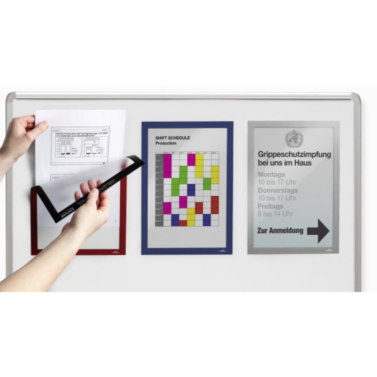Durable DURAFRAME Magnetic Frame A4 5 pack Black Office