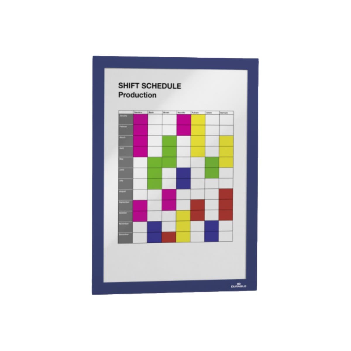 Durable DURAFRAME, Self­-Adhesive Magnetic Frame A4, 2/pack, Blue