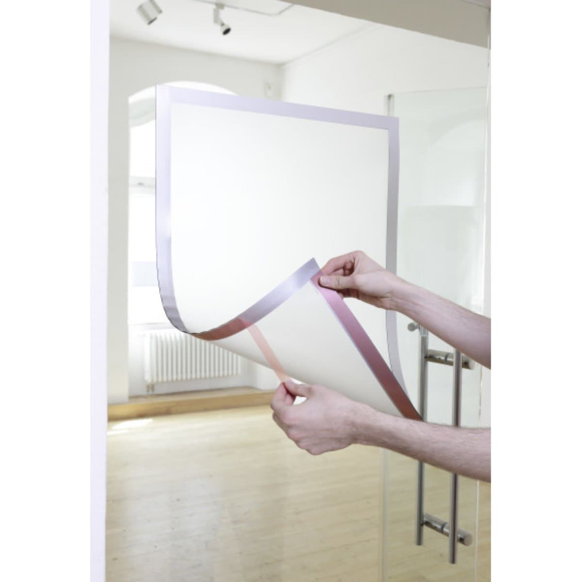 Durable DURAFRAME Poster, Self-Adhesive Magnetic Frame A2, Silver